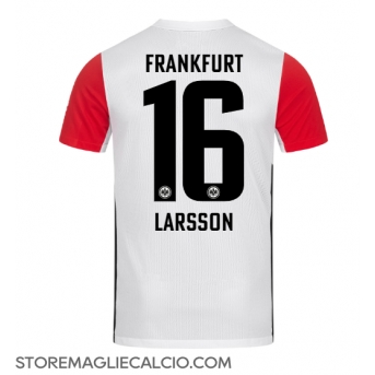Eintracht Frankfurt Hugo Larsson #16 Maglia Gara Casa Repliche 2024-25